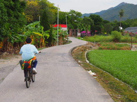 Hong Kong - On the road, in een buitenwijk van Hong Kong