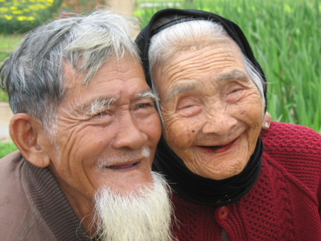 Sri Lanka - Oud echtpaar tijdens fietstour