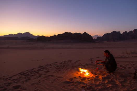 Wadi Rum - Sunset tea in Wadi Rum