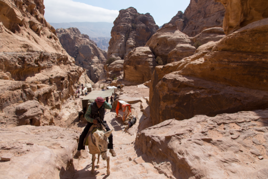 Petra - "Highway" to the Monastery in Petra, Jordan
