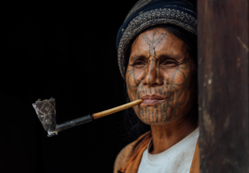 Myanmar - The face-tattooed women in Chin State Myanmar