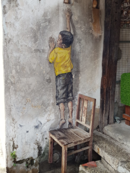 Maleisië - Muurschildering in Penang