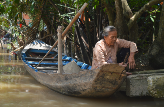 Mekongdelta - In de Mekong