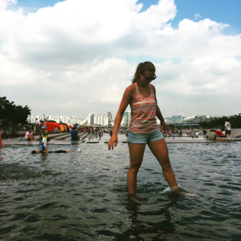 Zuid-Korea - Pootje baden in Seoul