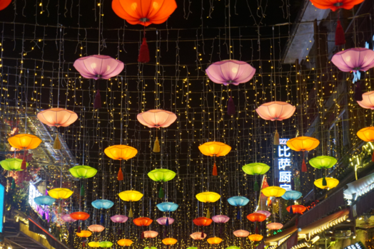 Yangshuo - West street lichtjes