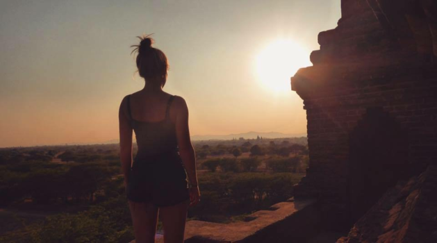 Bagan - Tempels bij zonsopgang in Bagan, Myanmar