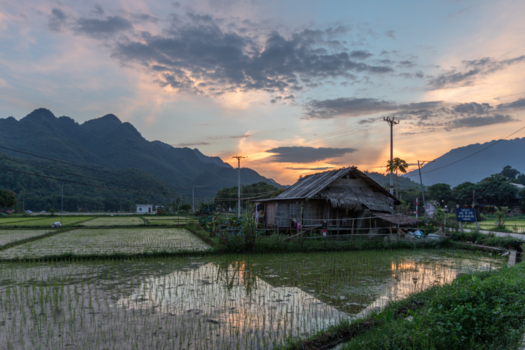 Mai Chau - Sunset, Mai Chau, Noord Vietnam