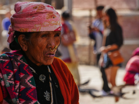 Kathmandu - Local among the tourists