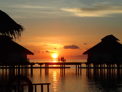 Malediven - zonsondergang