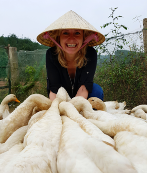 Phong Nha-Ke Bang National Park - Feeding the ducks