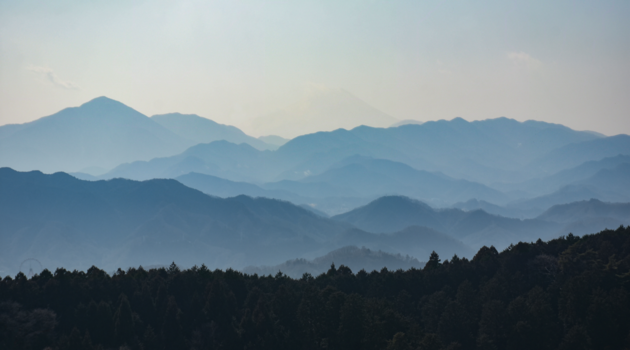 Japan - Fuji in de mist