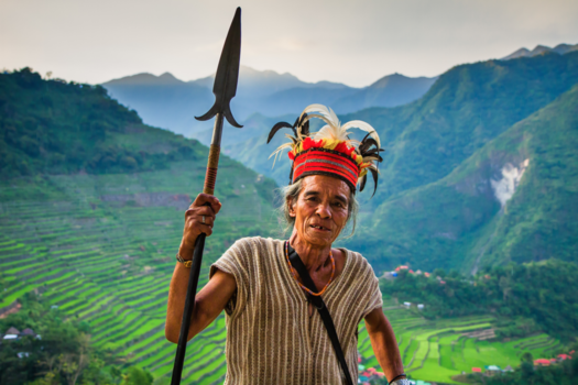 Batad - Apo Lakay, a woman of the Ifugao tribe in Batad