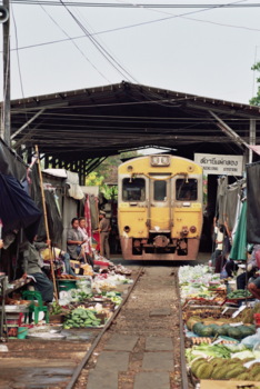 Thailand - Thailand, Maeklong Station.