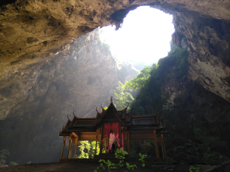 Khao Sam Roi Yot National Park - Khuha Kharuehot  Pavilion in the Phraya Nakhon Cave