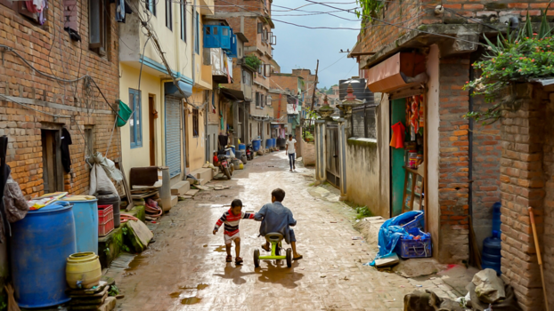 Kathmandu - Spelende kinderen in Kathmandu