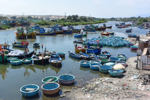 Vietnam - Traditionele ronde bootjes