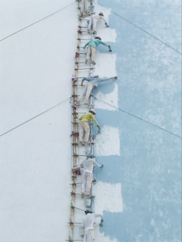 Sri Lanka - Het schilderen van een Stupa