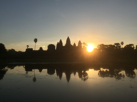 Cambodja - Sunset at Angkor Wat