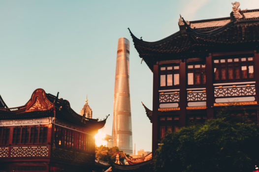 China - Contrast tussen oud en nieuw Shanghai