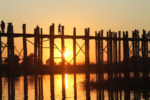 Myanmar - Sunset by U-Bein Bridge, Mandalay