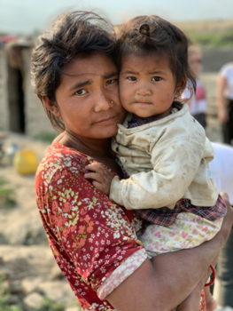 Nepal - Moeder en dochter in Pharsiguan