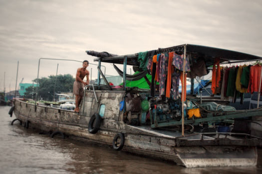 Vietnam - Floating market Mekong Delta Vietnam