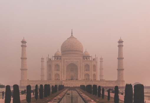 Taj Mahal - Misty morning at the Taj Mahal.