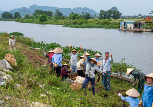 Vietnam - Vietnamese landarbeiders