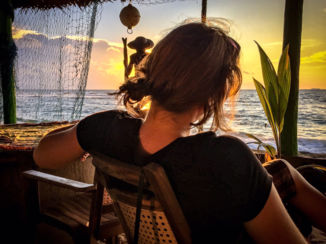 Hikkaduwa - Uitzicht van het restaurant 'parrot's Paradise'