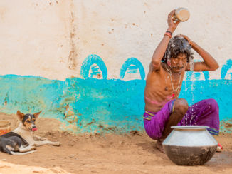 Riksja India - openluchtdouche