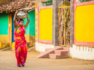 Riksja India - water halen