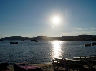 Turkije - De avondzon over Gumbet.