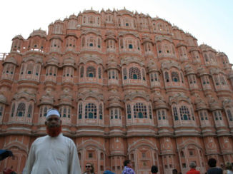India - Jaipur, Hawa Mahal - façade Paleis der Winden