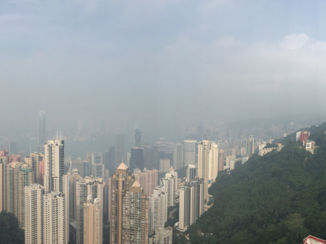 Hong Kong - Pano vanuit The Peak Tower