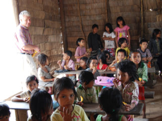 Cambodja - Bezoek schooltje