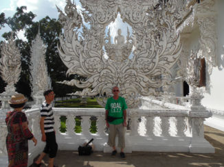 Thailand - ikzelf bij de mooie witte tempels