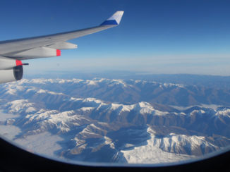 Thailand - maar vanuit de lucht op 13 km hoogte ook heel mooi