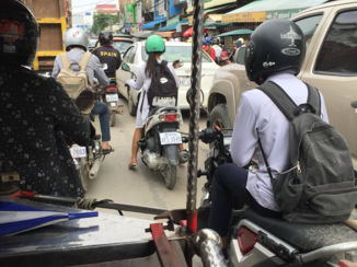 Cambodja - Verkeer in Phonm Phen