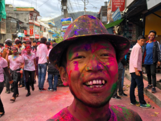 Nepal - Viering van het Holifest in Pokhara
