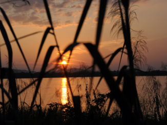Myanmar - Zonsondergang in Moulmein