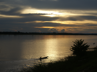 Vientiane - Boat on the Mekong