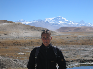 Tibet - en op de achtergrond de................