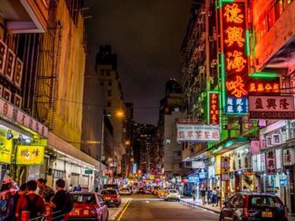 Hong Kong - Neon lichten in Kowloon