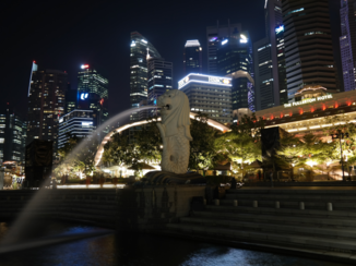 Singapore - Merlion by night