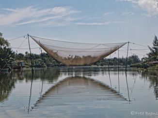 Vietnam - Visnetten klaar voor de vangst
