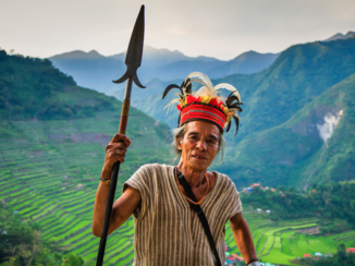 Batad - Apo Lakay, a woman of the Ifugao tribe in Batad