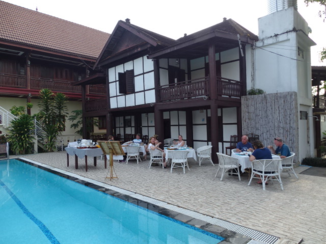 Laos - het hotelletje nabij de bamboebrug in Luang Prabang