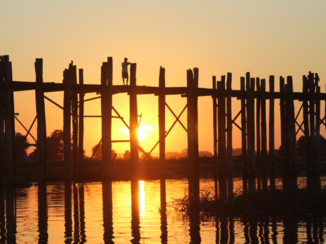 Myanmar - Sunset by U-Bein Bridge, Mandalay