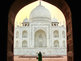 India - Taj Mahal bij zonsopkomst