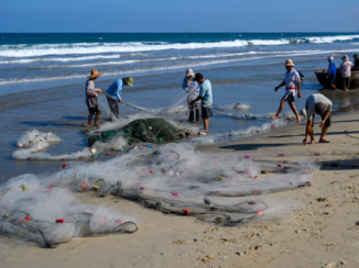 Vietnam - Vissers bij Danang